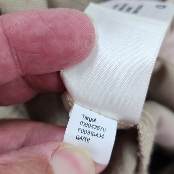 A New Day Womens Cropped Linen Pants Size XXL Wide Leg Beachy Neutral Vaca Tan - Picture 7 of 13